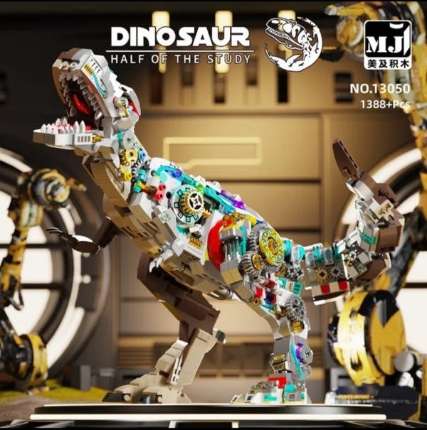 Building block semi-mechanical dinosaur assembling science teaching children's building block toy model - Image 2