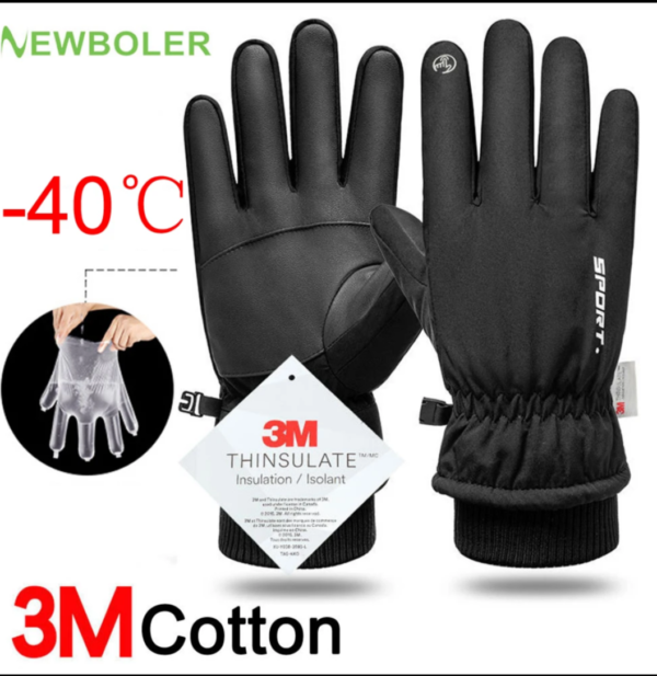 Running Motorcycle Ski Touch Screen Fleece Gloves Non-slip Warm Full Fingers from 3M - Image 5