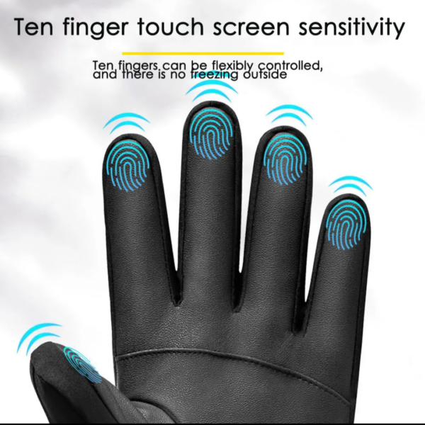 Running Motorcycle Ski Touch Screen Fleece Gloves Non-slip Warm Full Fingers from 3M - Image 2