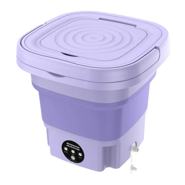 8L Portable Small Foldable Washing Machine with Spin Dryer For Socks Underwear Panties Washer Household Mini Washing Machine - Image 6