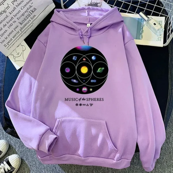 2024 Coldplay The Spheres Hoodies I Will Try To Fix You Print Hoodie Autumn Winter Women Men Sweatshirts Flower of Life Clothes - Image 3