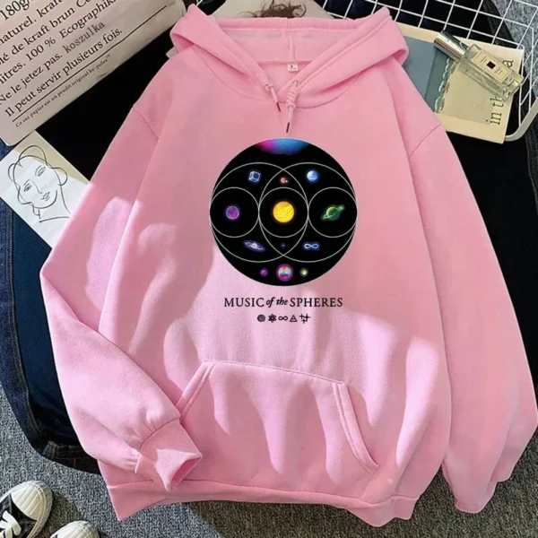 2024 Coldplay The Spheres Hoodies I Will Try To Fix You Print Hoodie Autumn Winter Women Men Sweatshirts Flower of Life Clothes - Image 4