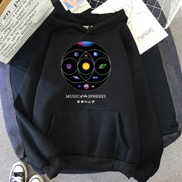 2024 Coldplay The Spheres Hoodies I Will Try To Fix You Print Hoodie Autumn Winter Women Men Sweatshirts Flower of Life Clothes