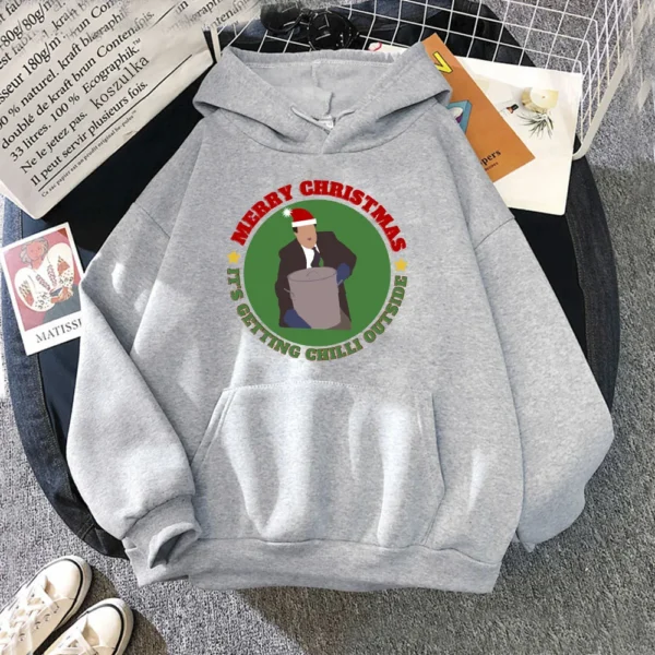 Christmas Hoodie Michael Scott Homage The Office Men Pullover Tv Series Dwight Schrute Jim Halpert Autumn and Winter Essentials - Image 4