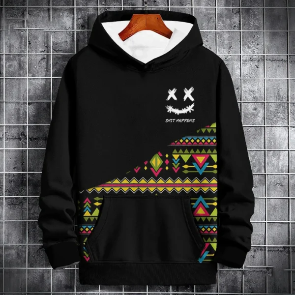 New Autumn Hoodie For Men 3d Ethnic Pattern Patchwork Print Long Sleeve Sweatshirt Fashion Street Hoody Pullover Oversized Tops - Image 5